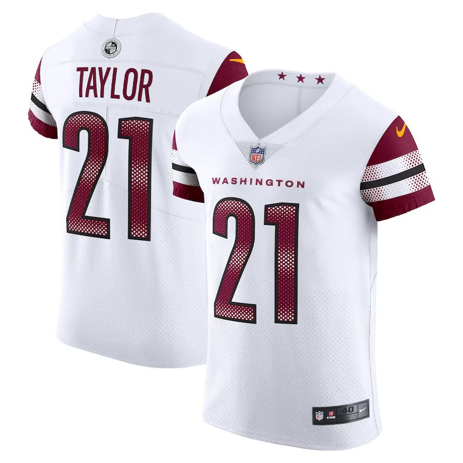 Men Washington Commanders 21 Sean Taylor Nike White Vapor Elite Retired Player NFL Jersey